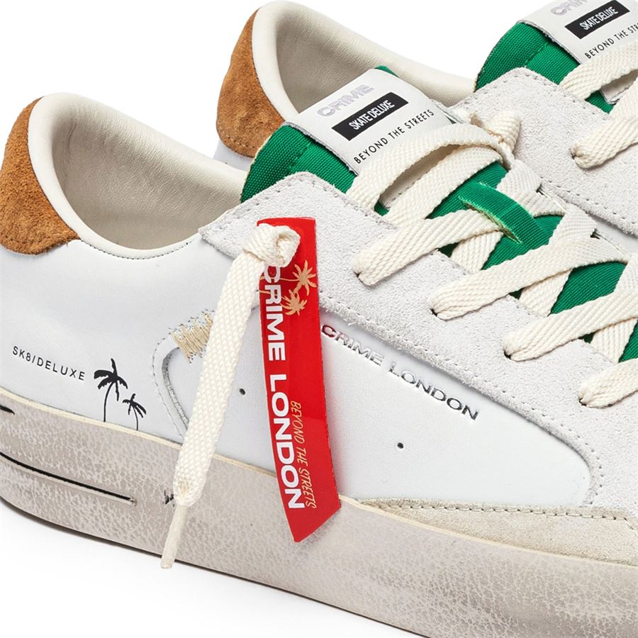 Sk8 Deluxe Caramel Green sneakers da uomo Crime London | 14100PP7B10